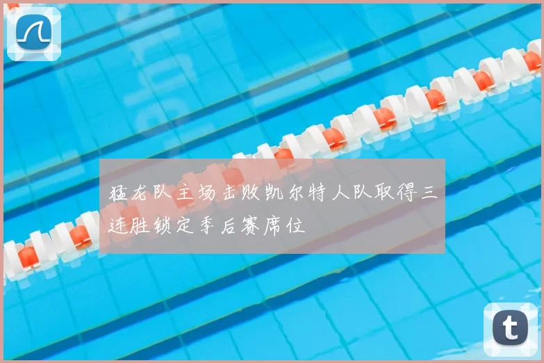 猛龙队主场击败凯尔特人队取得三连胜锁定季后赛席位